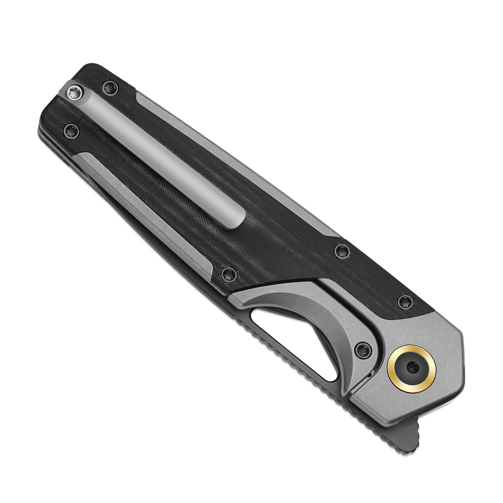 KIZER CUTLERY Serpentine | Elmax | Titanium & Micarta | Matte DLC Ultra
