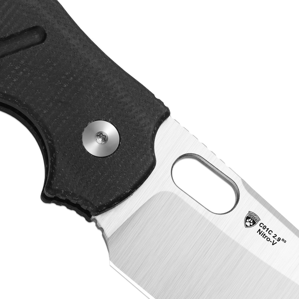 KIZER CUTLERY Sheepdog® C01C 2.9 BS | Kizer Button Liner Lock™ | Nitro-V | Micarta | KizerV™ 3488.29BSA2