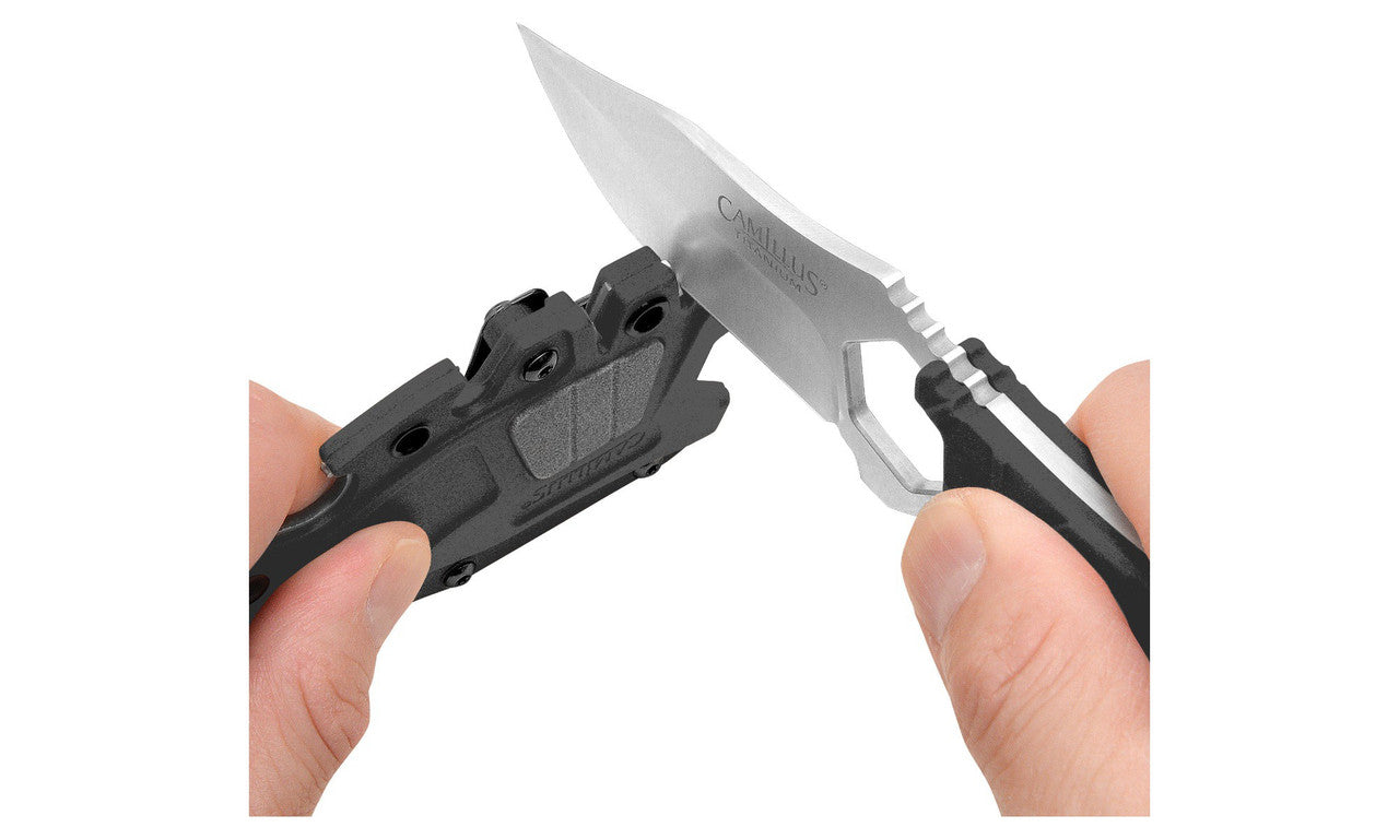 Camillus Comb Black Fixed Blade Knife