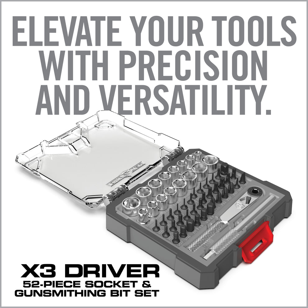 REAL AVID X3™ Driver 52-Piece Socket & Gunsmithing Bit Set