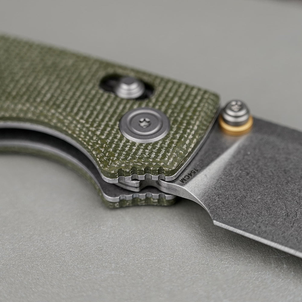 VOSTEED Porcupine ModSwap™ - Crossbar Lock Knife (3.08" 154CM Blade & Micarta Handle) - A3104