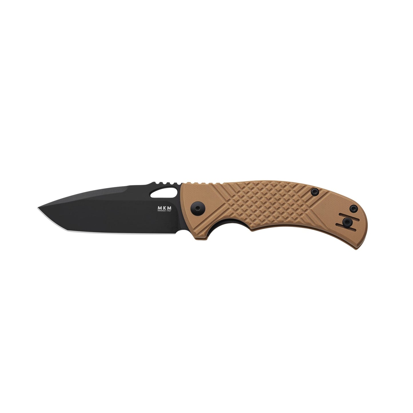 MKM-MANIAGO KNIFE MAKERS CIRAS – G10 COYOTE TAN, BLACK bld