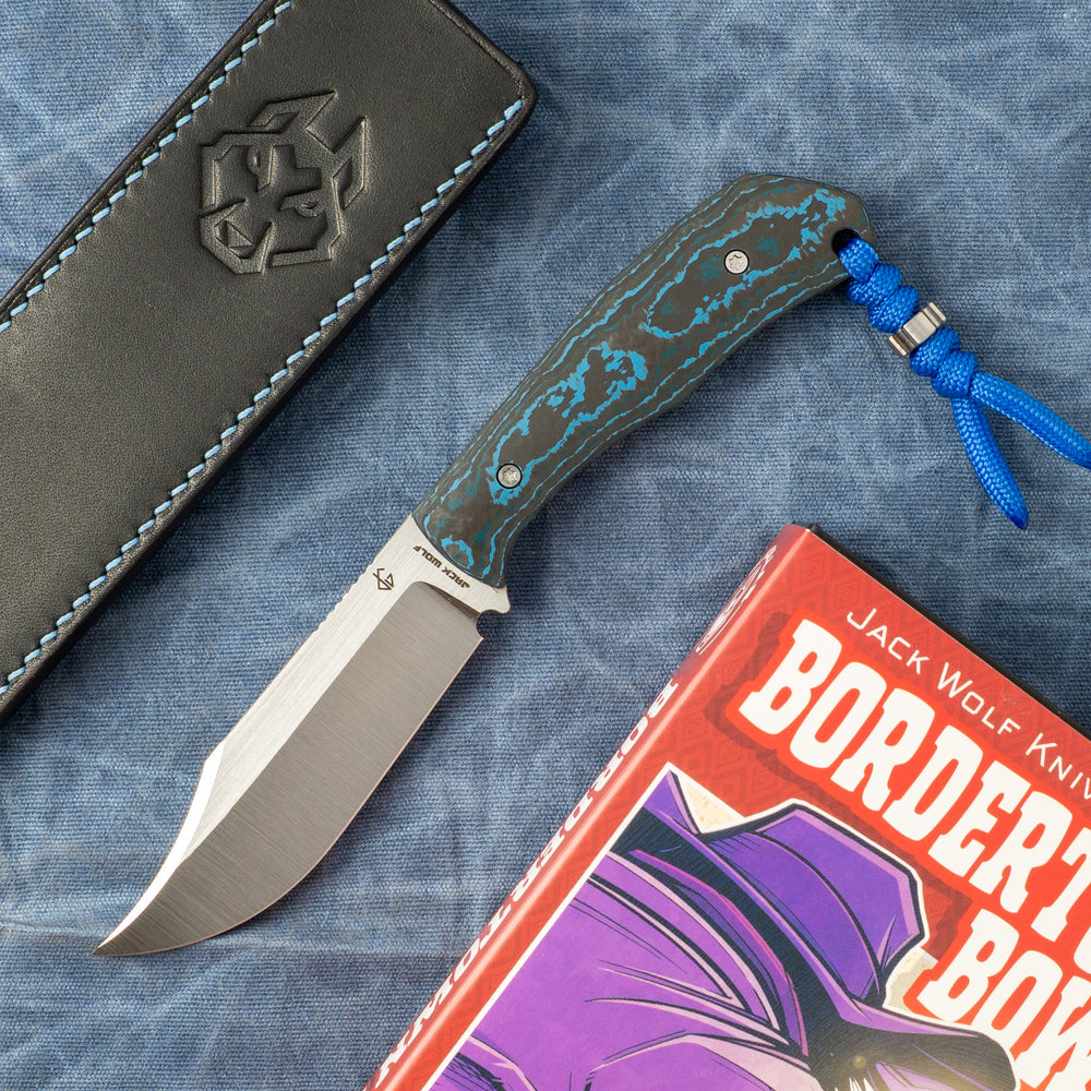 JACK WOLF KNIVES BORDERTOWN BOWIE - FAT CARBON ARCTIC STORM