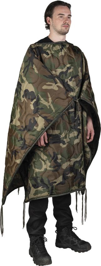 MIL-TEC® WOODLAND MULTI-FUNCTION PONCHO LINER