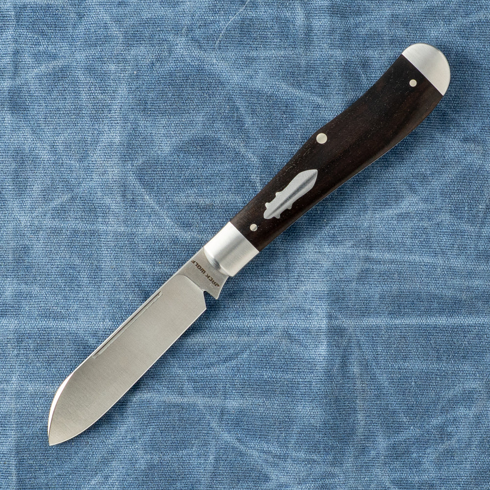 JACK WOLF KNIVES EUREKA - EBONY WOOD