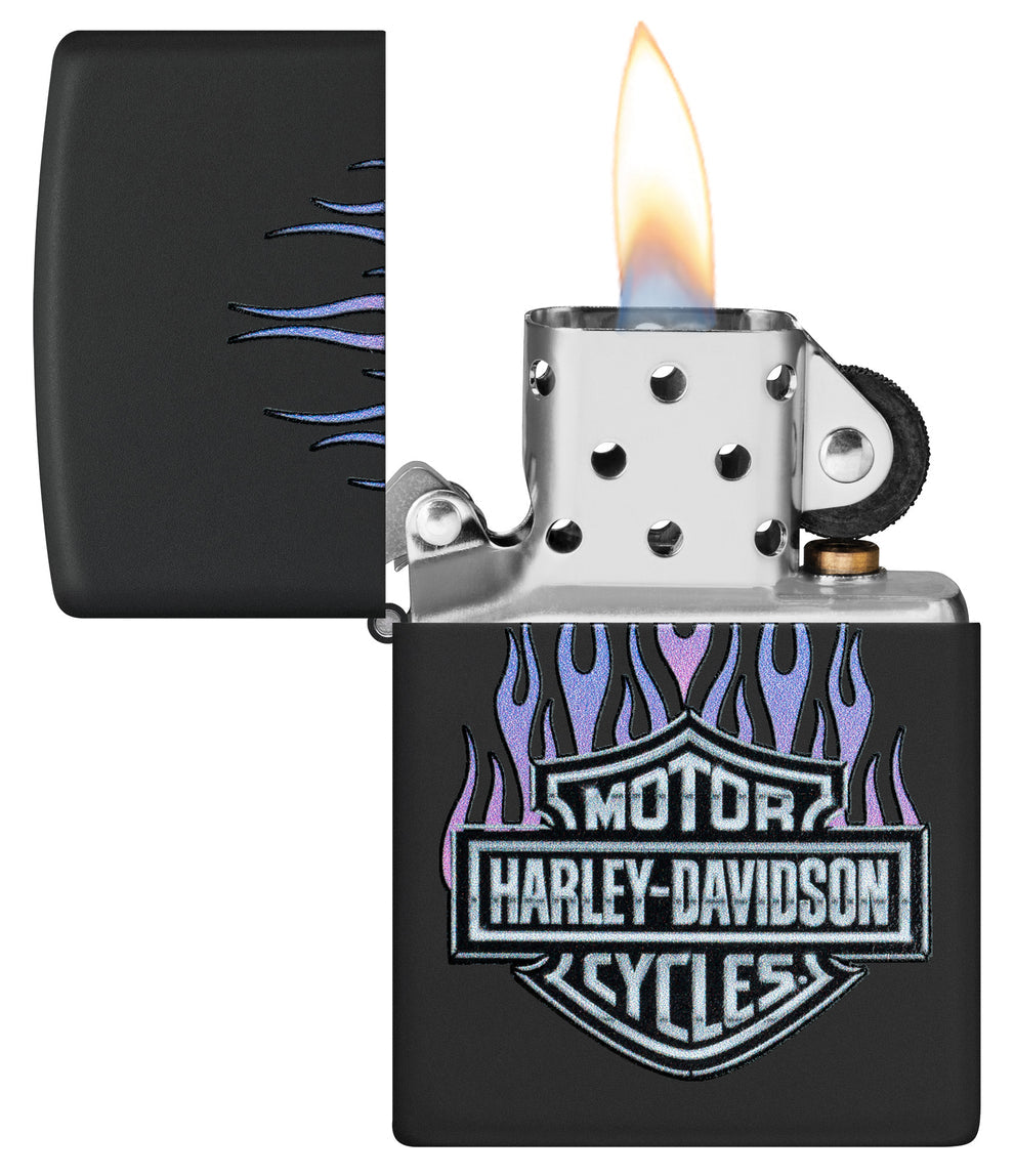 ZIPPO Harley-Davidson® Purple Flames Design