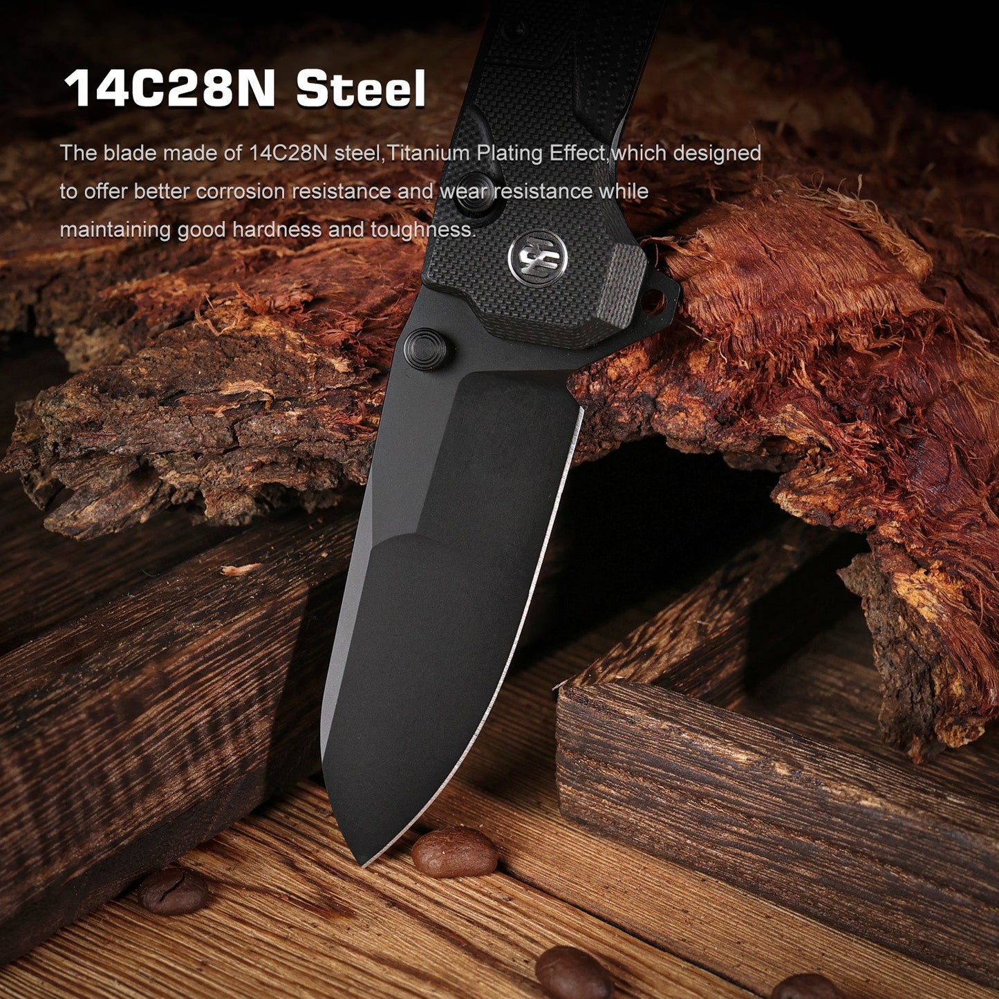 REMETTE RT-Cosmic Knife Button Liner Lock 14C28N Blade G10 Handle Outdoor Camping Knives RTCO-GB