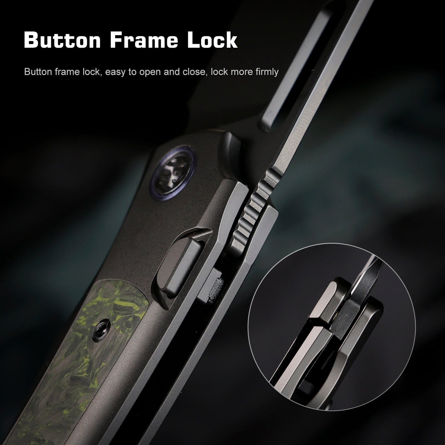 REMETTE RT-Orca Knife Button+Frame Lock M390 Blade Titanium Handle Outdoor Camping Knives ORCALS