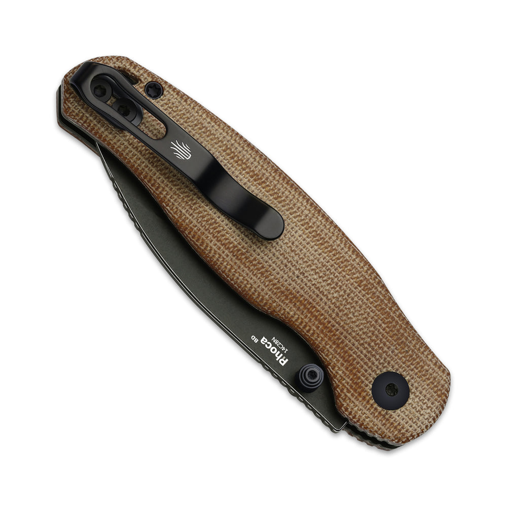 KIZER CUTLERY Phoca BD | 14C28N | Norplex UltreX™ Micarta | Button Liner Lock