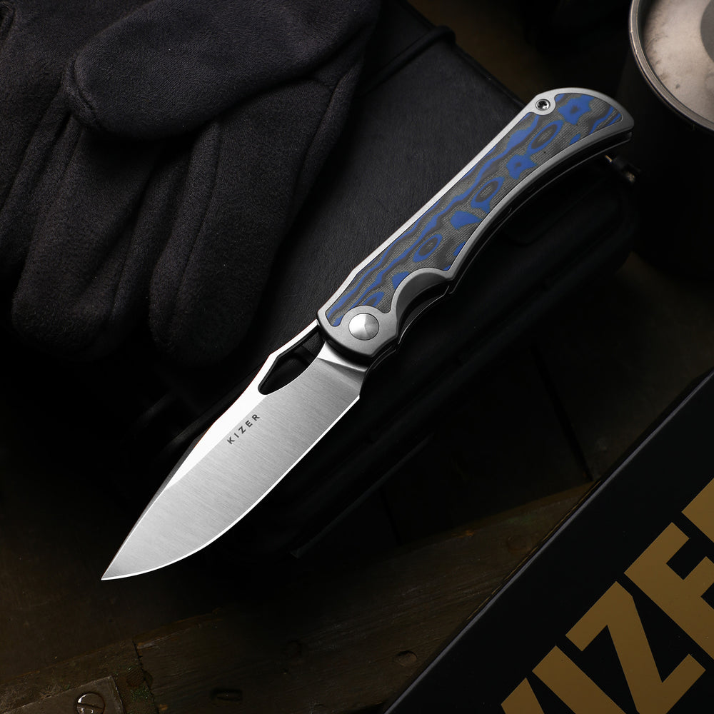 KIZER CUTLERY Allure | S45VN | Micarta With Vortex Pattern