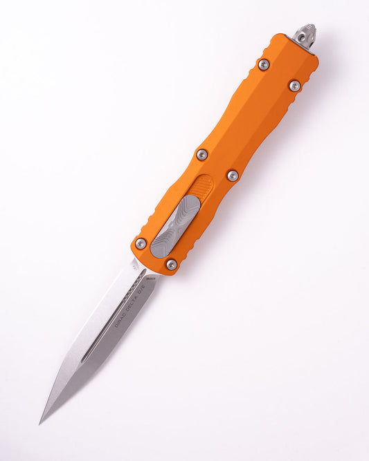 Microtech. DIRAC DELTA D/E STONEWASH STANDARD ORANGE TANGERINE (227-10OT)