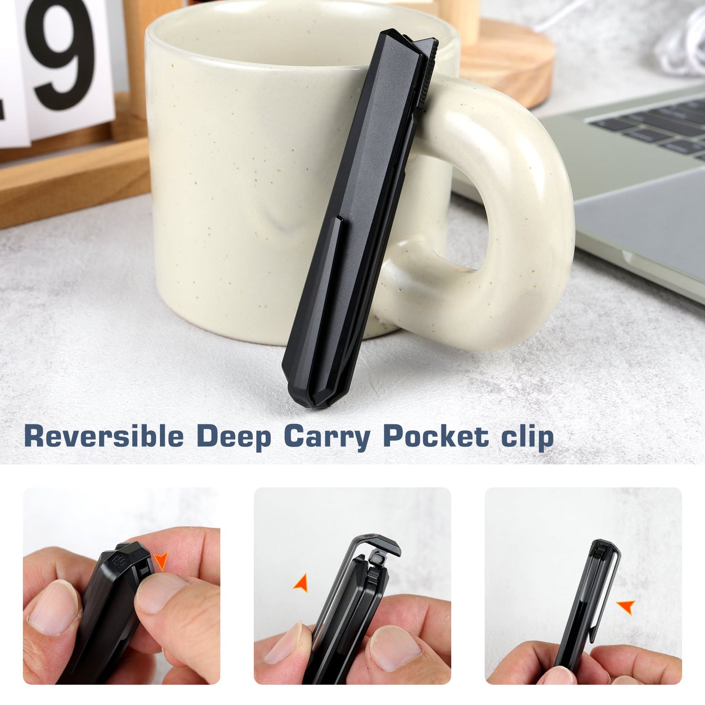 REMETTE RT-ELIGO Knife M390 Blade Titanium Handle Liner Lock Folding Pocket Outdoor Camping EDC Knife EGA1