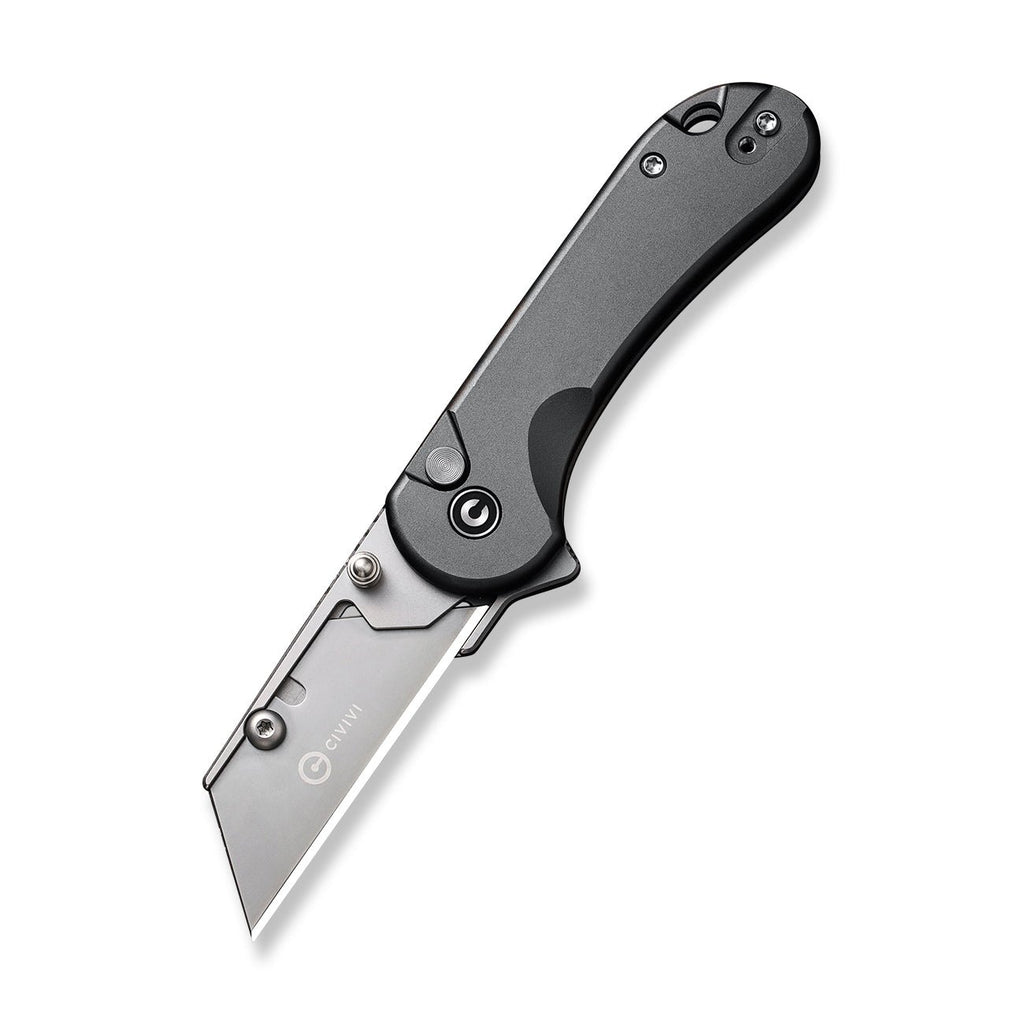 CIVIVI Elementum Utility Thumb Stud & Button Lock Knife Aluminum Handle (2.26" S/S Blade Holder & 6Cr13 Blade) C23039B-4