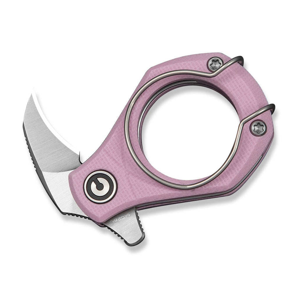CIVIVI Pyrus Slip Joint Utility Knife Powder Pink G10 Handle (0.65" Satin Finished 14C28N Blade) C23038-5