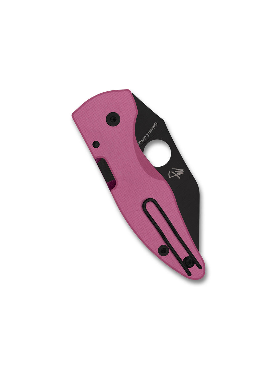 SPYDERCO MicroJimbo™ Pink G-10 Black Blade Sprint Run®