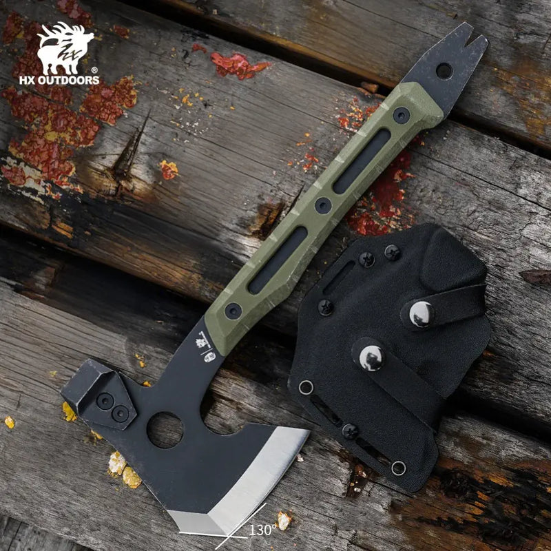 HX OUTDOORS IRONSIDE Hatchet | 12.83" Overall Length | 420 Blade | Green G10 Handle