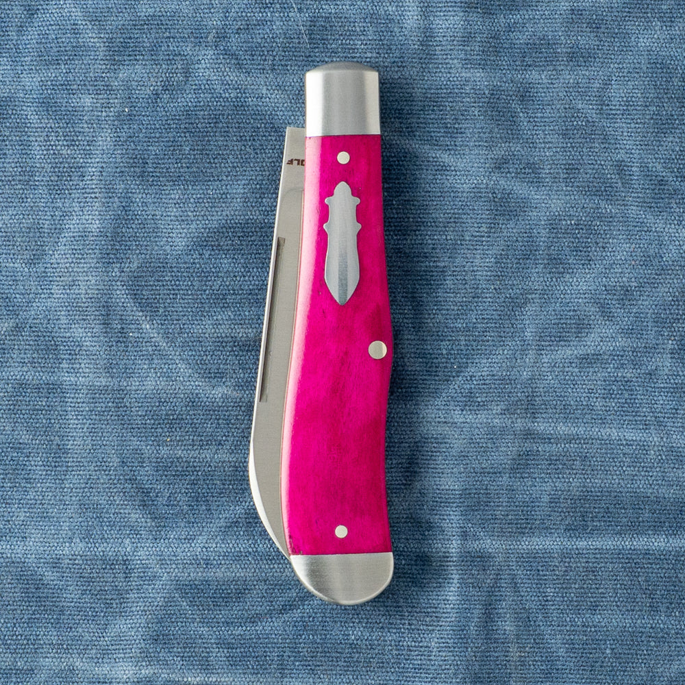 JACK WOLF KNIVES EUREKA - SMOOTH PURPLE BONE