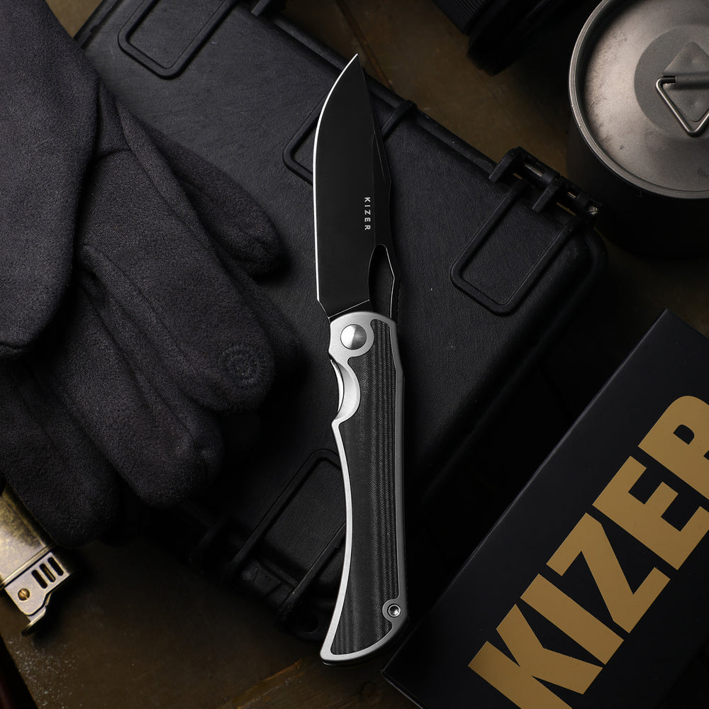 KIZER CUTLERY Allure | S45VN | Titanium & Norplex UltreX™ Micarta