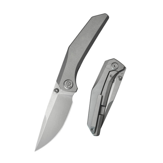 KB Eclipse Folding Knife Grey Integral Titanium Handle 3.31'' Sandblast M390 Blade KB417A