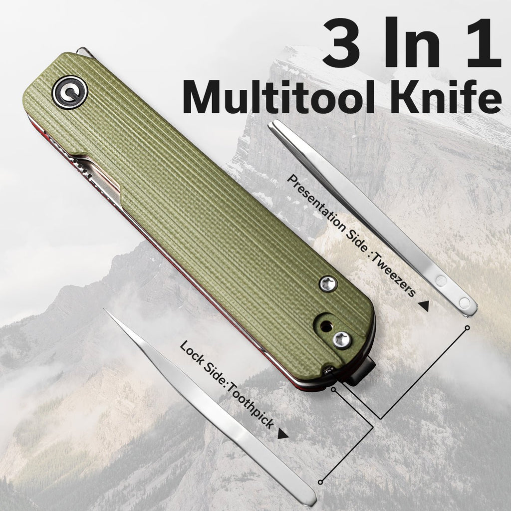 CIVIVI Sendy Flipper Knife G10 Handle (2.83" Nitro-V Blade) C21004B-1