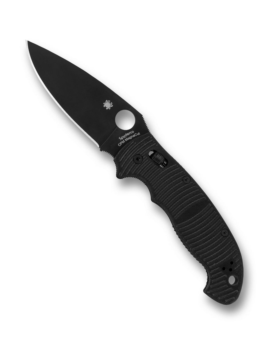 SPYDERCO Manix® 2XL Salt® Black G-10 CPM® MagnaCut® Black Blade