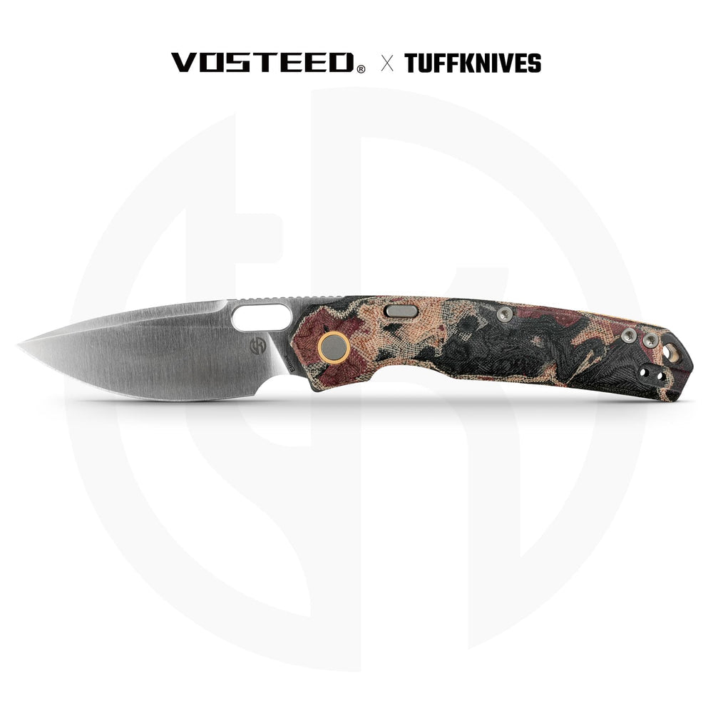 VOSTEED Psyop - Top Liner Lock Knife (3.32" Elmax Blade & Current Micarta Handle) - A2234
