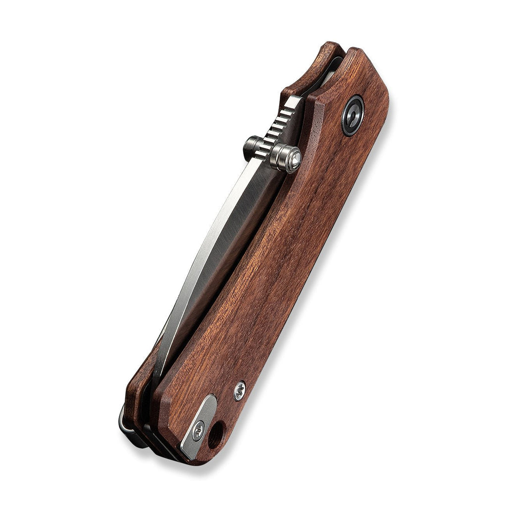 CIVIVI Baby Banter Slip Joint Thumb Stud Knife Guibourtia Wood Handle (2.34" Satin Finished Nitro-V Blade) C25066A-2