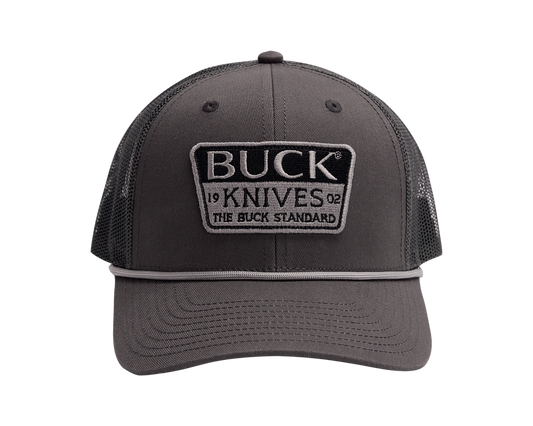BUCK Charcoal Embroidered Patch Hat