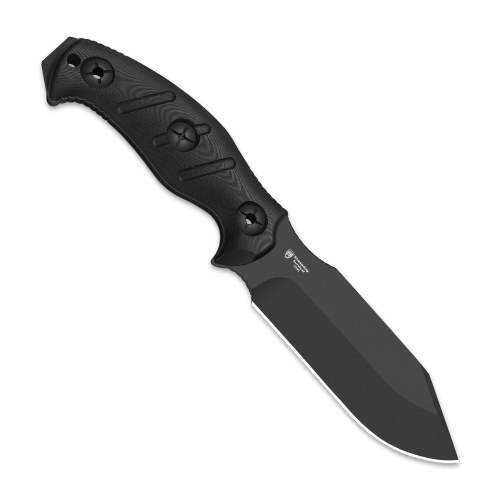 KIZER CUTLERY Sheepdog® Survival | Hammer Pommel · Bow Drill Divot | Black G10
