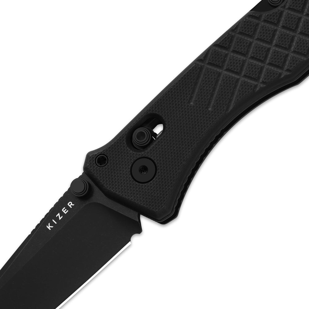 KIZER CUTLERY Aegis T | AEB-L | Black G10 | Rescue Hook & Glass Breaker