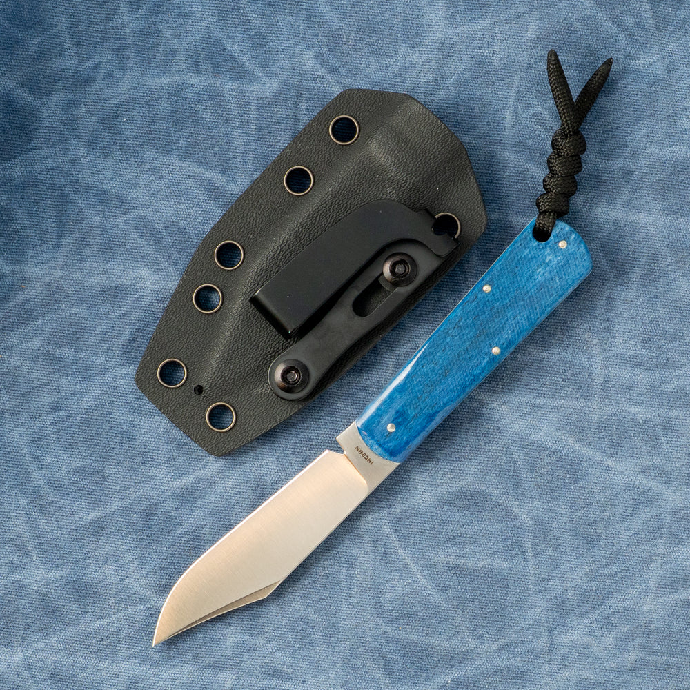 JACK WOLF KNIVES Gateway FIXedc - Sawcut Blue Bone