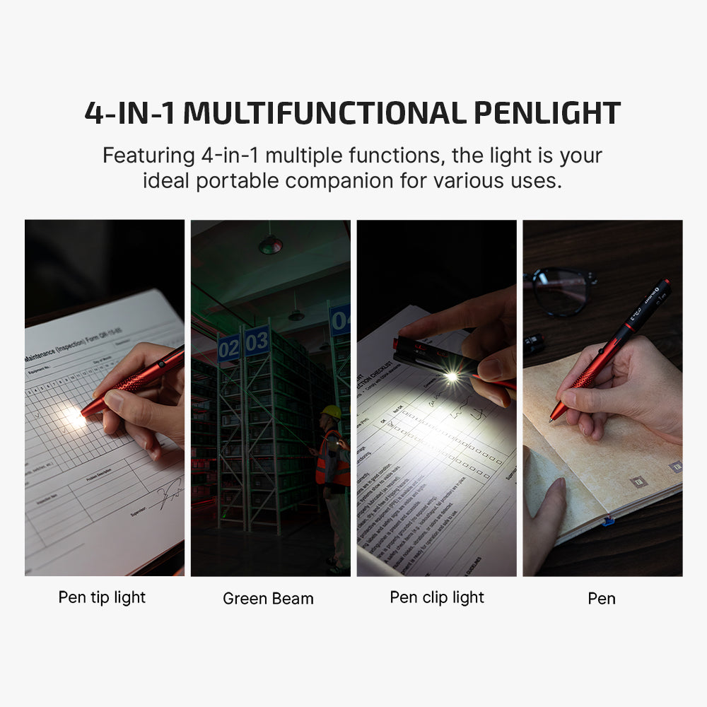 OLIGHT O'Pen 3 Multifunctional Pen Light with 120 Lumens & Green Laser
