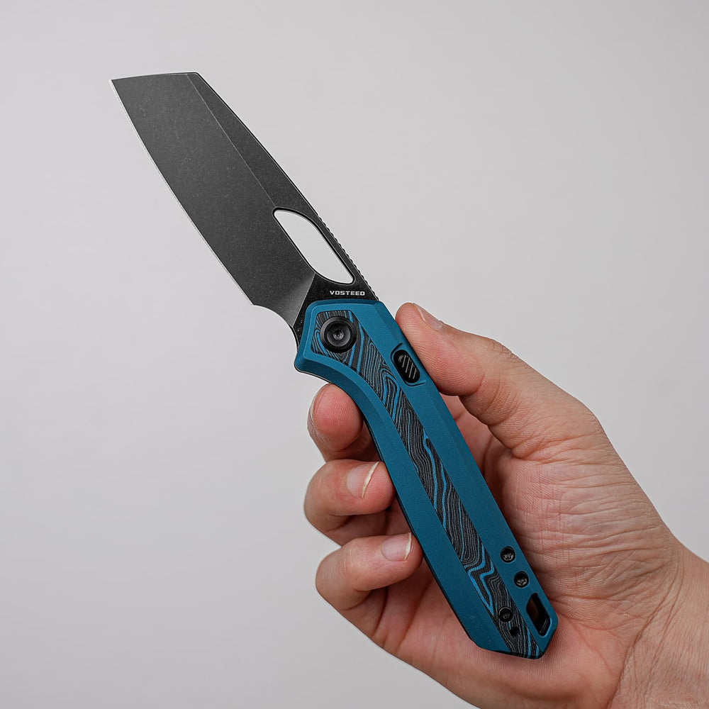 VOSTEED Kroc 329 -Top Liner Lock (3.29" S35VN Blade & Aluminum & Topo G10 Handle) - A1811