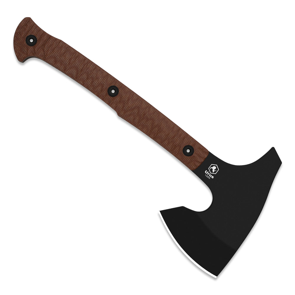 KIZER CUTLERY Urus | Lightweight Axe | 1095 | Black Coating | Micarta | Camping Outdoor Tool | KizerV™ 1073A1