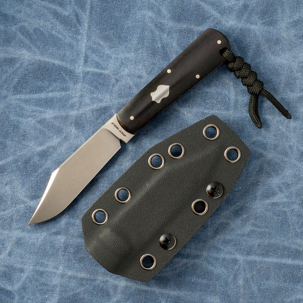 JACK WOLF KNIVES Gateway FIXedc - Ebony Wood