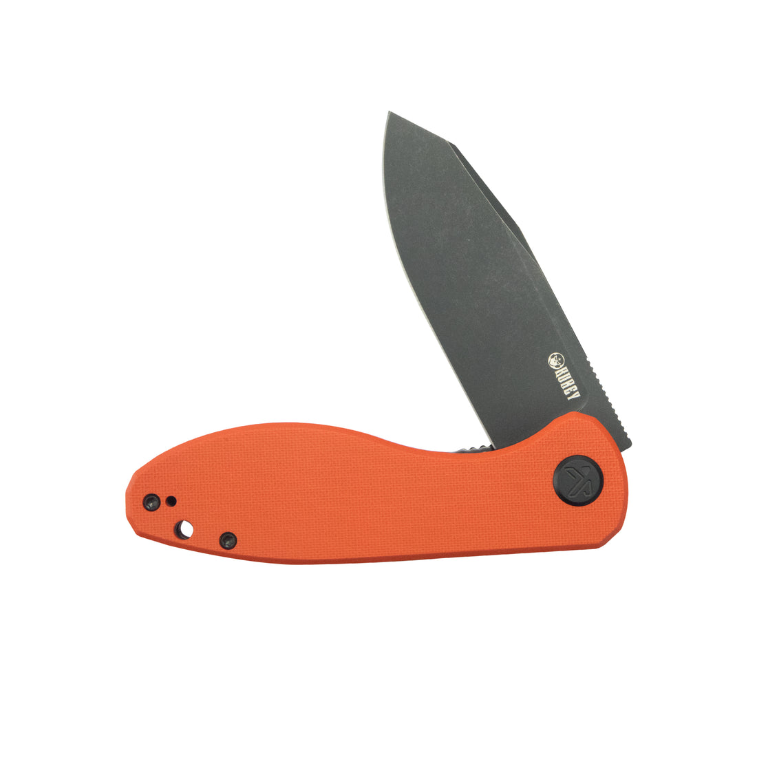 KUBEY Master Chief Outdoor Folding Pocket Knife Orange G10 Handle 3.43" Blackwash 14C28N KU358O