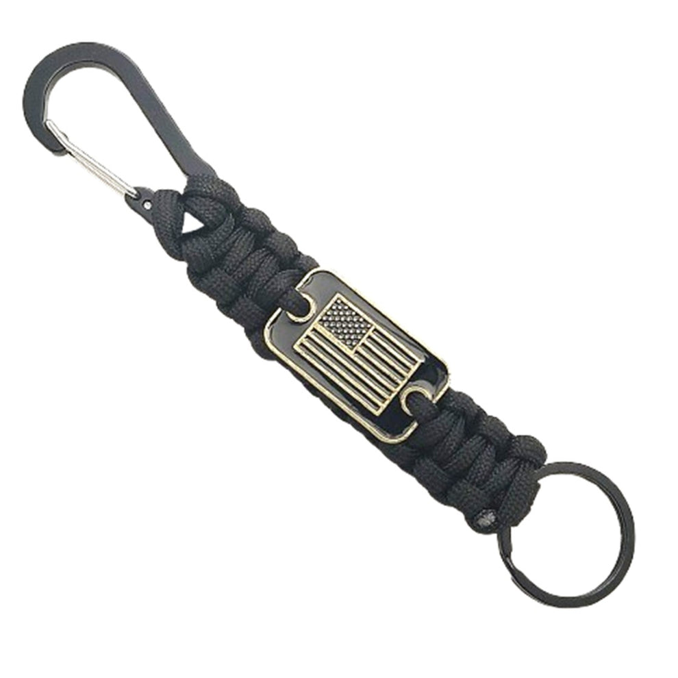 Coeburn Tool Paracord Keychain Lanyard & Steel Clip w/ Flag Emblem