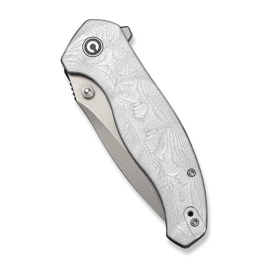 CIVIVI Vyrent Flipper & Thumb Stud Knife G10 With Aluminum Foil Contoured Handle (3.48" Stonewashed Nitro-X7 Blade) C25037B-1