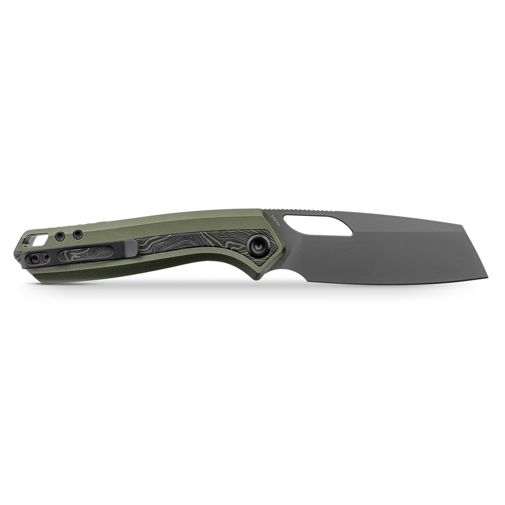 VOSTEED Kroc 329 -Top Liner Lock (3.29" S35VN Blade & Aluminum & Topo G10 Handle) - A1812