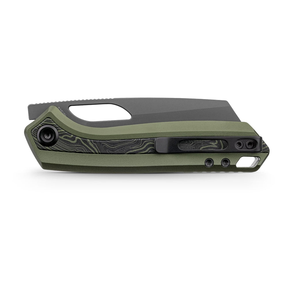 VOSTEED Kroc 329 -Top Liner Lock (3.29" S35VN Blade & Aluminum & Topo G10 Handle) - A1812