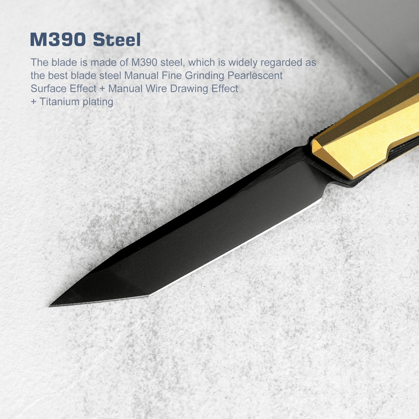 REMETTE RT-ELIGO Knife M390 Blade Titanium Handle Liner Lock Folding Pocket EDC Knife EGA3