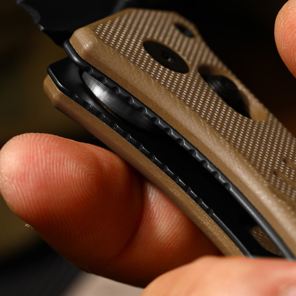 KIZER CUTLERY Aegis T | Serrated AEB-L Blade | G10 | Rescue Hook & Glass Breaker