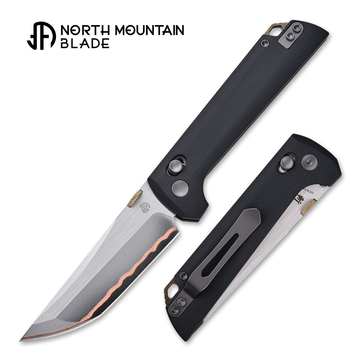 NORTH MOUNTAIN BLADE 2418-BK-5 Crossbar Lock 5-Layer Copper Steel 3.5" Blade Japanese-style tactical folding knife