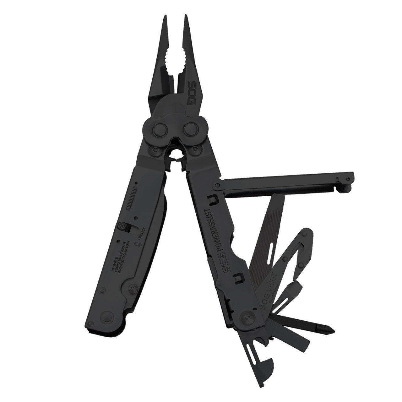 SOG POWERASSIST - BLACK, NYLON POUCH