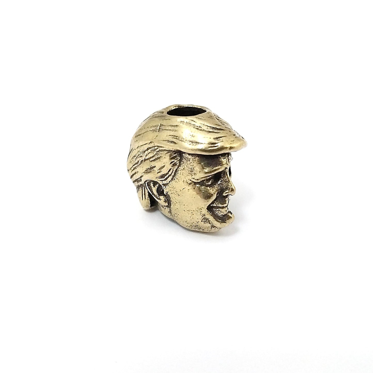 Coeburn Tool Brass Pres. Donald Trump Head/Skull Lanyard Bead Accessory