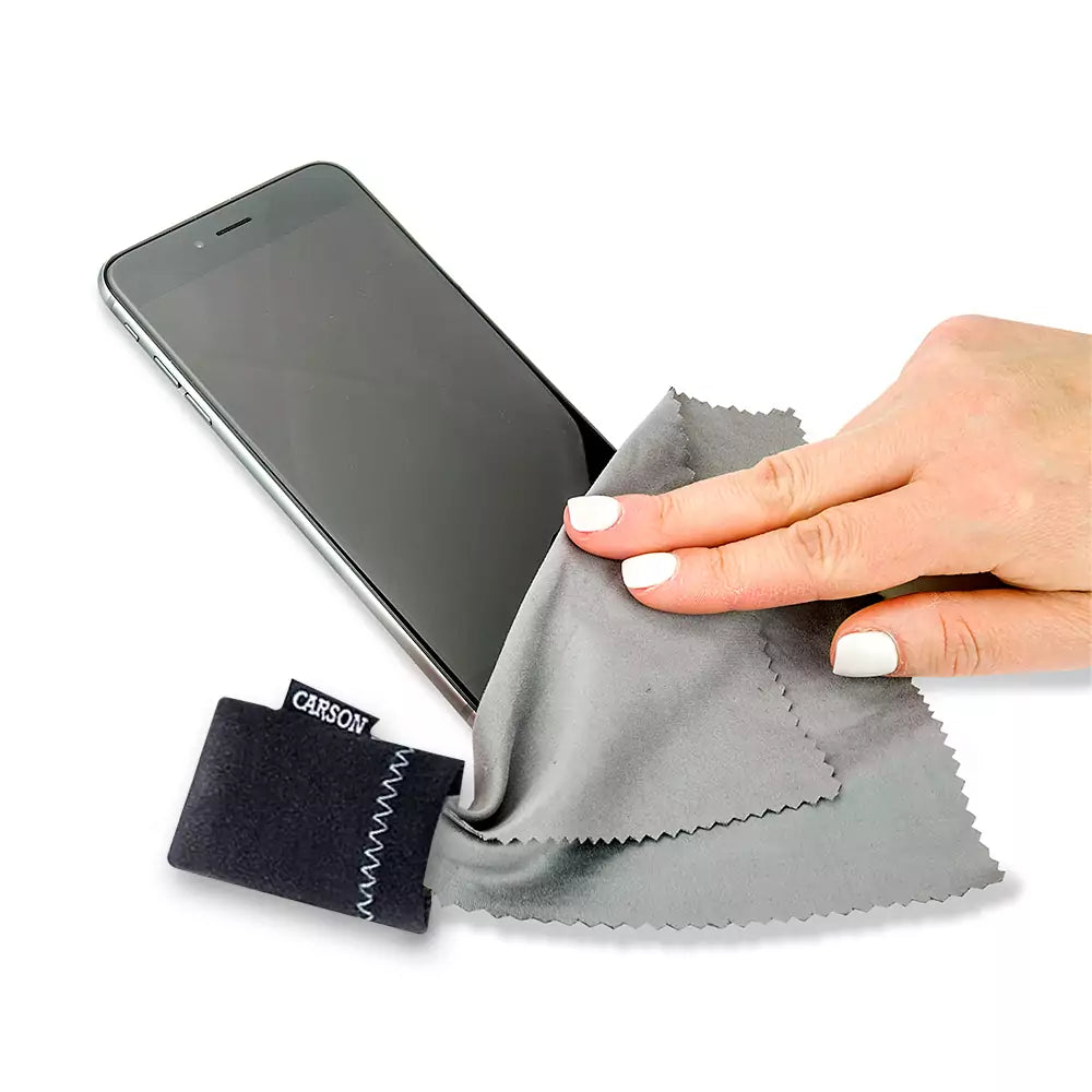 CARSON OPTICS Stuff-It™ Go Compact Portable Microfiber Lens Cleaning Cloth Pouch