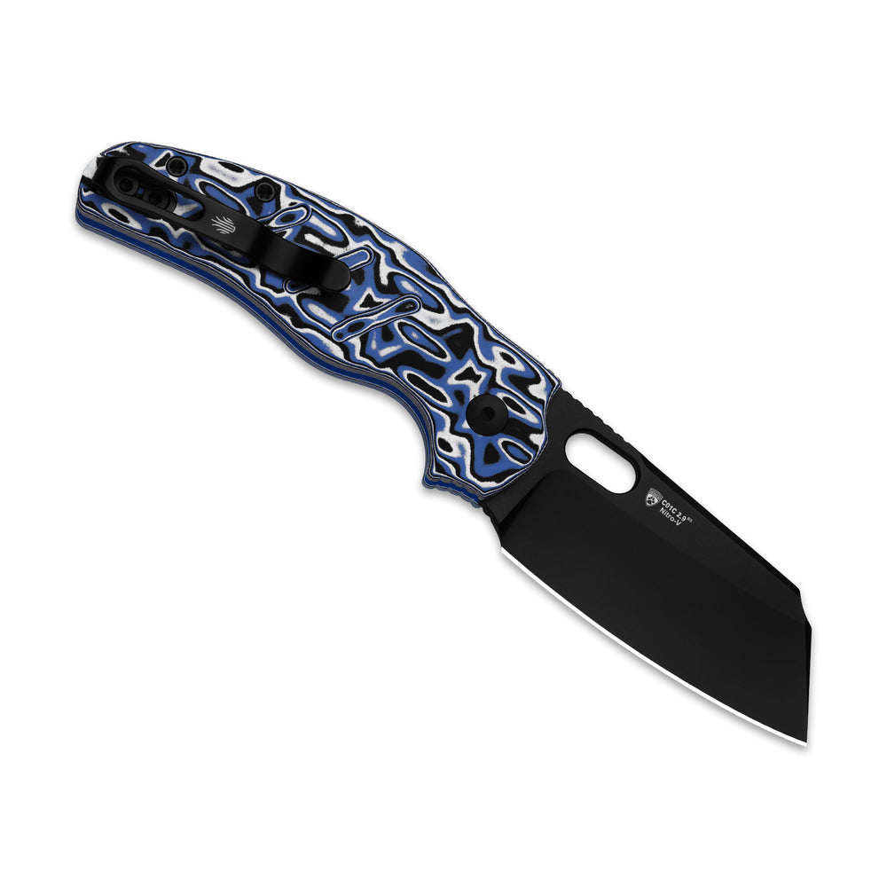 KIZER CUTLERY Sheepdog® C01C 2.9 BS | Kizer Button Liner Lock™ | Nitro-V | Vortex Pattern Micarta | PVD Coating | KizerV™ 3488.29BSA1