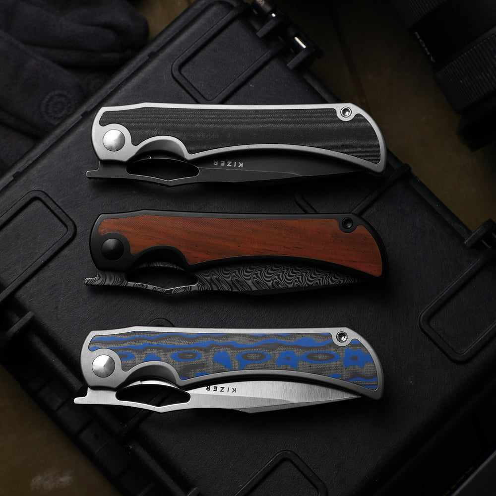KIZER CUTLERY Allure | S45VN | Titanium & Norplex UltreX™ Micarta