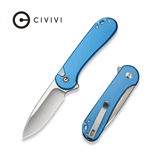 CIVIVI Button Lock Elementum II Flipper Knife Aluminum Handle (2.96" Nitro-V Blade) C18062PD-2