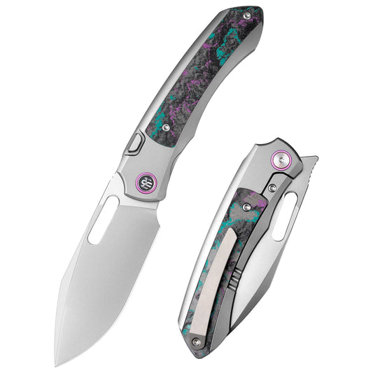 REMETTE RT-Orca Knife Button+Frame Lock M390 Blade Titanium Handle Outdoor Camping Knives ORCAJY